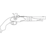 Image vectorielle de capsule fulminante fusil pistolet