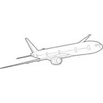 Passagerare flygplan vektorbild
