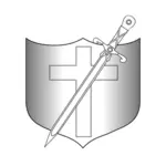 Shield and long sword