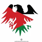 Bandera de Jordania águila heráldica