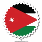 Jordan flagga runda klister märke