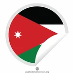 Autocollant d’épluchage de drapeau de Jordanie
