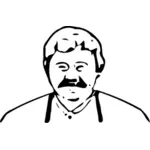 Chef smiling vector illustration