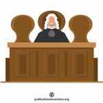 Judge in the courthouse