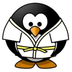 Judo tučňák vektorový obrázek