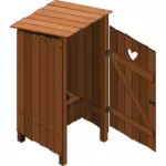 Imagem de vetor aberto madeira latrina