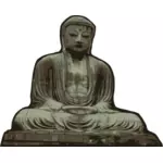 Ilustrasi vektor patung Buddha