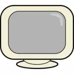מחשב עם מסך webicon ציור וקטורי
