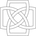Illustration of simple square shaped Irish clover design