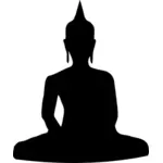 Vektorová kresba sedící Buddha