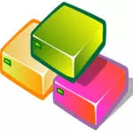 Immagine di multi colorato server di rete