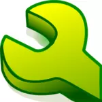 Tons de verde reparar ícone vector clip-art
