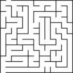 Enkel labyrint pussel