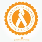 Njurcancer medvetenhet klistermärke