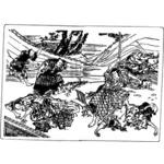 Katil Samuraylar çizim vektör