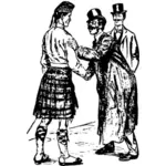 İskoç eteği bir erkekte Toplantı