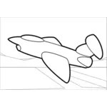 Dessin vectoriel d'avion supersonique