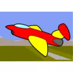 Cartoon afbeelding van een vliegtuig
