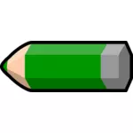 Illustration vectorielle de crayon vert épais