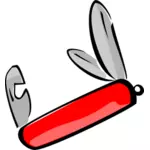 ClipArt vettoriali del coltello dell'esercito svizzero rosso