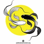 Koi Fish sylwetka clip art