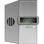 Vector graphics of computer unit with LCD screen