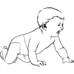 Lápiz de dibujo de un bebé