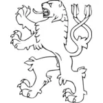Böhmischer Löwe mit zwei Schwänze