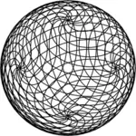 Imagem vetorial de esfera com fio espiral
