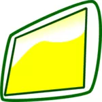 Tablet ikon dengan bingkai hijau vektor gambar