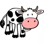 Chewing cow vector clip art