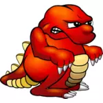 Cartoon rode monster vector afbeelding