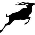 Springen Kudu-Vektor-illustration