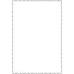 Dibujo vectorial de sello rectangular marco
