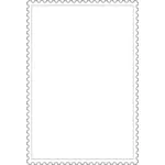 Rectangular stamp frame with inner frame vector graphics