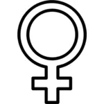 Vektorgrafikk utklipp av internasjonale kvinnelige symbol
