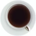בתמונה וקטורית של קפה או תה בכוס