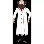 Bearded scientist vector image