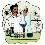 Scienziato in laboratorio