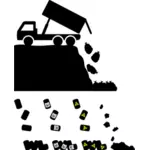 Biohazard waste disposal vector graphics