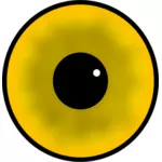 黄色い人間の目の虹彩と瞳孔のベクトル画像