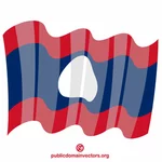 A bandeira nacional do Laos
