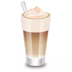 Vektor Klipart poháru caffee Latte