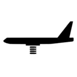 Bombowy samolot wektor znak
