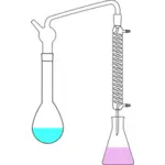 Chemistry experiment vector graphics
