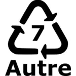 Wektor znak recyklingu poliwęglanu ilustracja