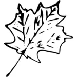 Монохромный кленовый лист