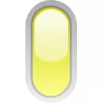 直立した錠剤形の黄色のボタン ベクトル クリップ アート