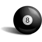 Vector illustration of pool ball 8