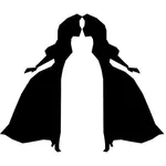 Girl couple silhouette
